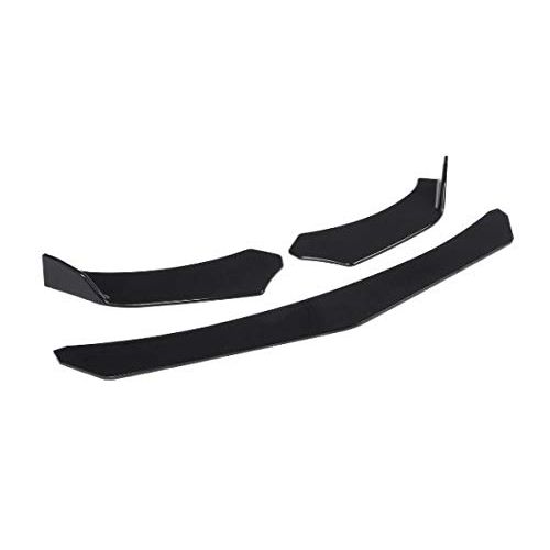New 3pcs Car Universal Black Front Bumper Spoiler Lip Chin Up Body Kit Splitter