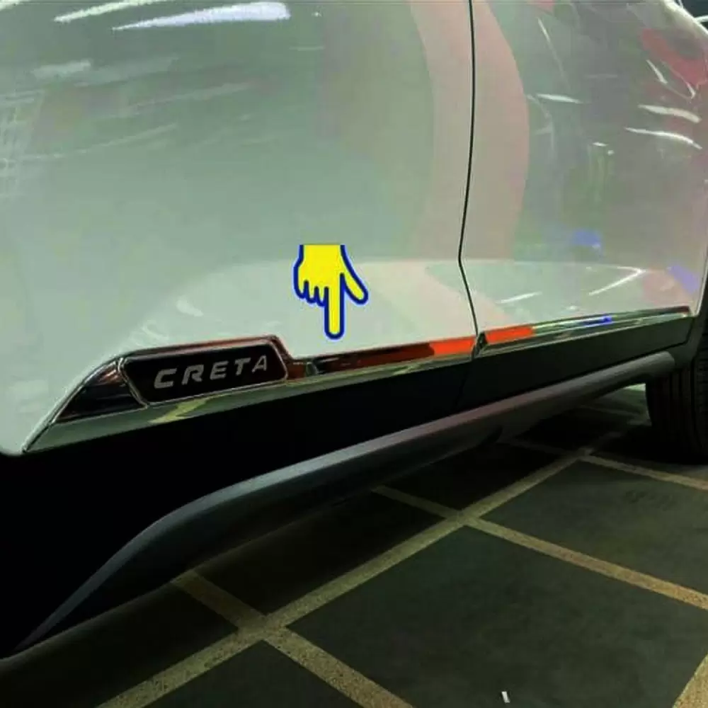 Hyundai New Creta 2020 Chrome Door Side Beading Set Of 4 - Imported
