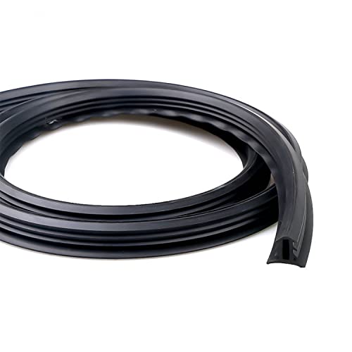 Car Dashboard Sound Seal Rubber Strip Dashboard Insulation U Type (1.6M, Black) 
