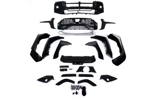 GR Sports Body Kit for Toyota Hilux (2022–Onwards) | ABS Front Grill, Bumper, Fender Flares – Matte/Gloss Black